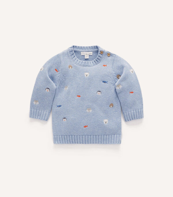 Snowy Embroidered Jumper